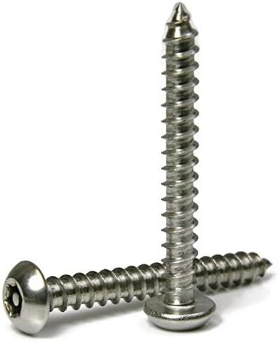 Torx w/Pin Tamper Proof Security Button Head Sheet Metal Screws 18-8 Stainless Steel T-25 - #12 x 1-100 Pieces in Saudi Arabia