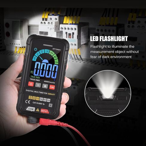 Current Signal Generator Digital Multimeter 4000 Counts LCD Color Display DC AC Voltage Capacitance Wire Tester (Color : HT124B) in Kuwait