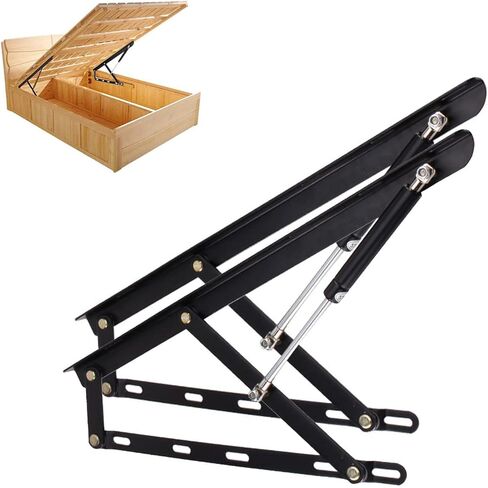 2 Pack Pneumatic Bed Lifting Mechanism for Heavy Bed Boxes Gas Springs Furniture Hinge Spring Hinges Folding Lift Up Spring Hinges in Kuwait