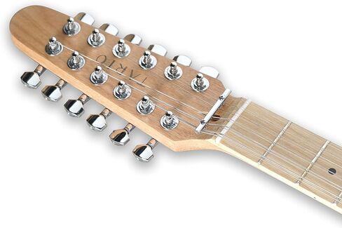 غيتار كهربائي مزدوج الرقبة أبيض 12 سلسلة و 6 سلسلة من الماهوغوني جسم القيقب من خشب القيقب in Kuwait