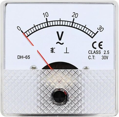 DH-65 AC Voltmeter 5V 10V 15V 20V 25V 30V 50V 75V 100V 150V 200V 300V 450V 500V 600V لوحة الجهد التناظرية 1PCS (AC 20V) in Saudi Arabia