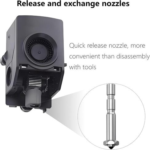 2pcs Kobra 3 Max Moaszle 0.4mm ، فوهة فولاذية متصلبة سريعة التبادل الصلب عالي التدفق عالي السرعة فوهة رذاذ النهاية الساخنة لـ anycubic Kobra 3 Max 3D Printer in Saudi Arabia