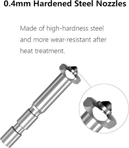 2pcs Kobra 3 Max Moaszle 0.4mm ، فوهة فولاذية متصلبة سريعة التبادل الصلب عالي التدفق عالي السرعة فوهة رذاذ النهاية الساخنة لـ anycubic Kobra 3 Max 3D Printer in Saudi Arabia