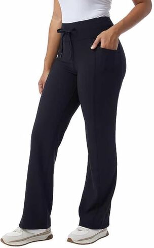 32 Degrees Wide Leg Pants Woman - Ribbed Semi-Flare Pant - Yoga Pants for Women in Saudi Arabia