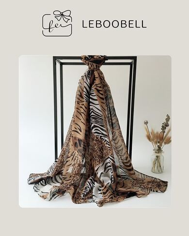 Women's Leopard Print Scarves Lady Lightweight Scarf Soft Sunscreen Shawls Vintage Wrap Shawl in Saudi Arabia