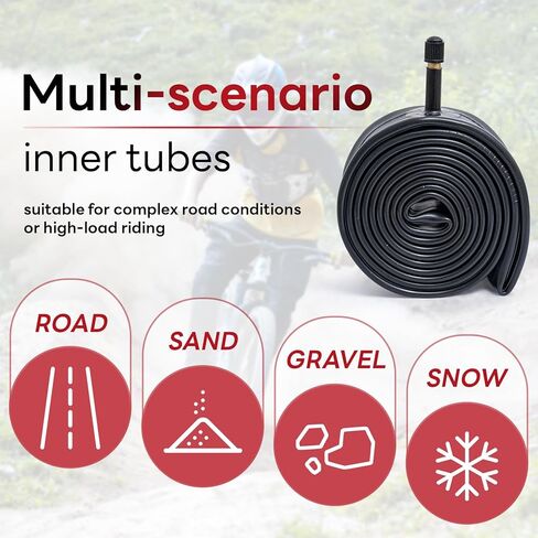 28/29" x1.75/2.40 AV32 Heavy Duty Bike Tube,28/29x1.75/1.95/2.125/2.25/2.3/2.35/2.4 Replacement Bicycle Tube (Single) Reliable 28/29 x 1.75-2.4 Inner Tube Schrader Valve for Various Cycling Scenarios in Saudi Arabia