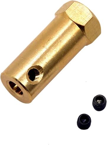 5pcs Brass Hexagonal Robot Wheel Coupling Length 30mm Hex Connector Screw Accessories Shaft Copper 3mm 4mm 5mm 6mm 7mm 8mm(7mm bore) in Saudi Arabia
