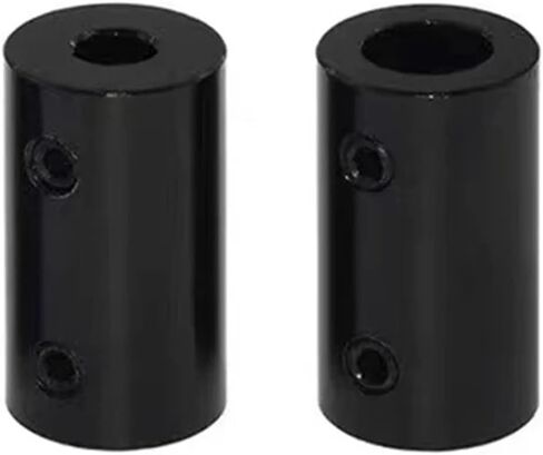 2pcs Rigid Clamping Coupler Black Rigid Shaft Coupler Aluminum Alloy Bore 5mm 8mm Screw Coupling(5x5mm) in Saudi Arabia