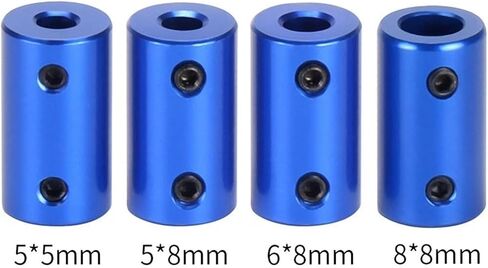 2pcs Rigid Clamping Coupler Black Rigid Shaft Coupler Aluminum Alloy Bore 5mm 8mm Screw Coupling(5x5mm) in Saudi Arabia