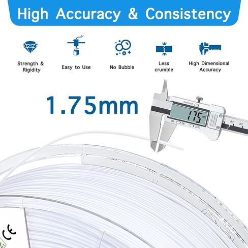YXPOLYER PLA Plus Filament Food-Grade pla+ PLA Plus 3D Printing Filament 1.75 mm 1kg 2.2lbs with Reusable PC Spool, Modified 3D Printer Filament for Most FDM 3D Printers in Saudi Arabia