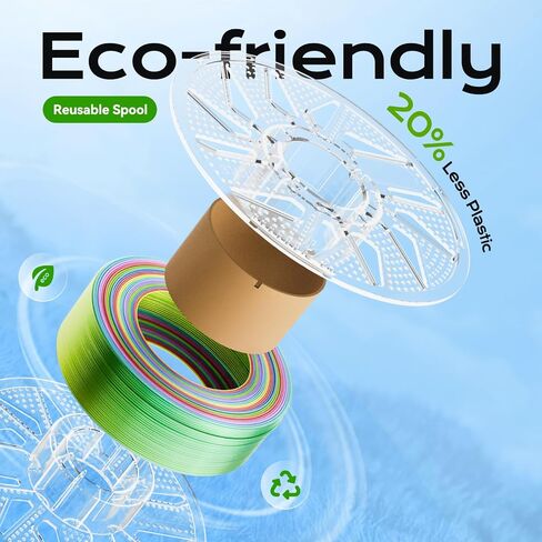 3D Printer Reusable and Removable Filament Spool, Clear Transparent Plastic Reusable Spool Fit for Bambu Lab 1.75mm PETG,PLA,ABS,TPU Refill 1kg (Filament Not Include) in Kuwait