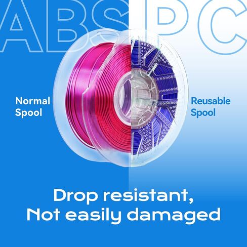 3D Printer Reusable and Removable Filament Spool, Clear Transparent Plastic Reusable Spool Fit for Bambu Lab 1.75mm PETG,PLA,ABS,TPU Refill 1kg (Filament Not Include) in Kuwait
