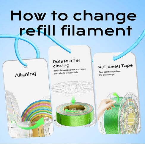 3D Printer Reusable and Removable Filament Spool, Clear Transparent Plastic Reusable Spool Fit for Bambu Lab 1.75mm PETG,PLA,ABS,TPU Refill 1kg (Filament Not Include) in Kuwait