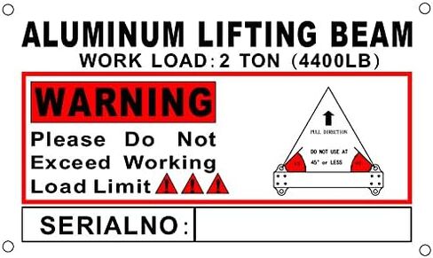 4400 LBS 2 Ton Aluminum 4' Lifting Spreader Beam Lifting Bar with 4 FT Round Sling Bridle Heavy Duty Light Weight in Kuwait