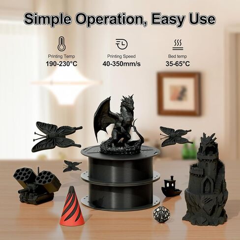 حزمة خيوط PLA 8 ألوان محددة لطابعات ثلاثية الأبعاد 1.75 مم ، 8 عبوات خيوط حزمة ، 269 قدم 250 غرام لكل بكرة ، 2 كجم في المجموع ، أبيض ، أسود ، أحمر ، أخضر ، أصفر ، وردي ، أصفر ، اللون البني ، in Kuwait