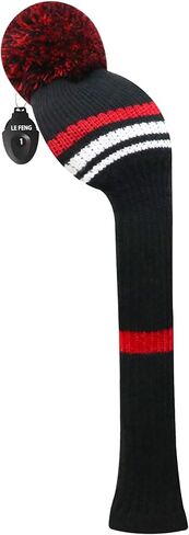 Lefeng 1PCS Golf Club Cover ، غطاء رأس الجولف المحبوك لـ 460cc Driver Fairway Woods و Hybrid مع POM POM لطيف وعلامة الرقم in Kuwait