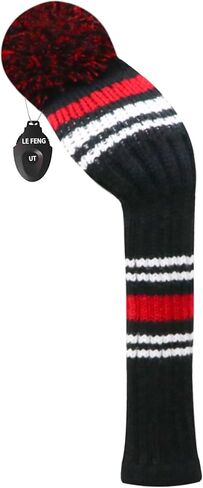 Lefeng 1PCS Golf Club Cover ، غطاء رأس الجولف المحبوك لـ 460cc Driver Fairway Woods و Hybrid مع POM POM لطيف وعلامة الرقم in Kuwait