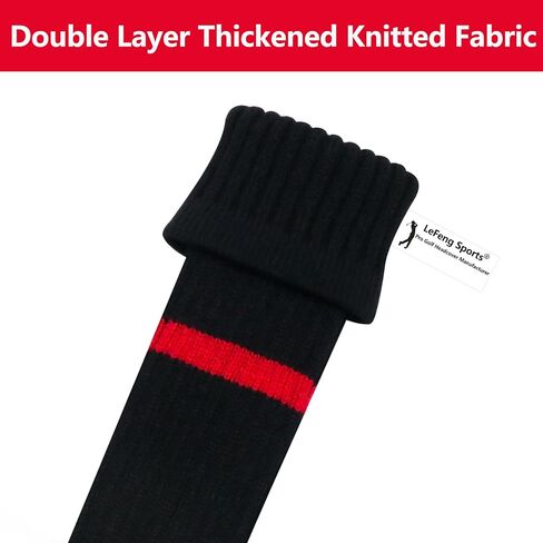 Lefeng 1PCS Golf Club Cover ، غطاء رأس الجولف المحبوك لـ 460cc Driver Fairway Woods و Hybrid مع POM POM لطيف وعلامة الرقم in Kuwait