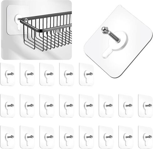 20 PCS Quick Stick Studs for Hanging Adhesive Wall Hooks Wall Hangers Self Adhesive Hooks Without Nails Screw Free Sticker, Seamless Screws for Mount, Reusable for Kitchen, Bathroom, Home, Office in Saudi Arabia