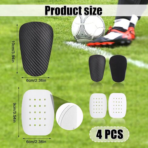 1 Pair Mini Shin Guards Soccer + 1 Pair EVA Breathable Shin Guards, Comfortable Small Shin Pads Protective Equipment Football Gear for Teens Youth Adult Men Women Kids Boys and Girls in Saudi Arabia