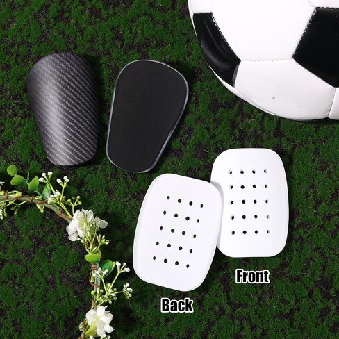 1 Pair Mini Shin Guards Soccer + 1 Pair EVA Breathable Shin Guards, Comfortable Small Shin Pads Protective Equipment Football Gear for Teens Youth Adult Men Women Kids Boys and Girls in Saudi Arabia