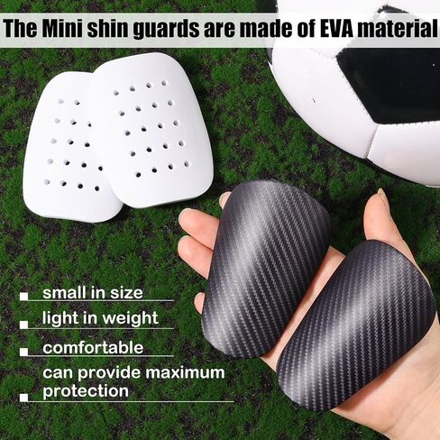 1 Pair Mini Shin Guards Soccer + 1 Pair EVA Breathable Shin Guards, Comfortable Small Shin Pads Protective Equipment Football Gear for Teens Youth Adult Men Women Kids Boys and Girls in Saudi Arabia