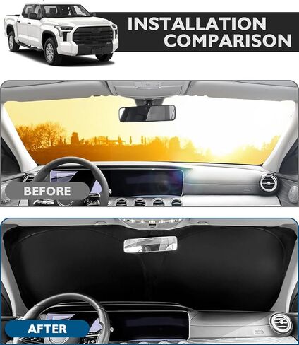 Car Windshield Sun Shade for Toyota Corolla 2014-2018 Accessories Foldable PET Sunshade Keeps The Car Cool Inside in Saudi Arabia