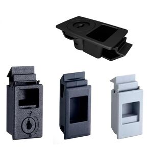 Cabinet Clamp Lock Key Or Keyless Cabinet Electrical Box Metal Light-Box Industrial Accessories Rarelock MS552 1Pcs(733-2 Black) in Saudi Arabia