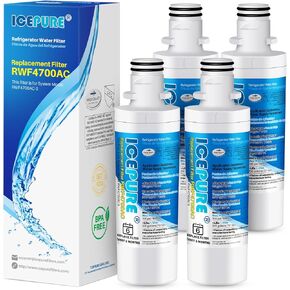 ICEPURE PRO ADQ74793501 NSF401&473&42 بديل معتمد LT1000P Kenmore Elite 46 9980، ADQ747935 LT1000PC LT1000 MDJ64844601 ADQ74793502 LMXS28626S LFXS26973S فلتر مياه الثلاجة، 4 عبوات in Kuwait