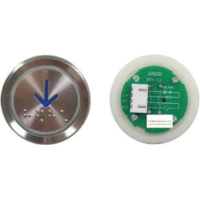 AN102 Elevator Circular Button Down Symbol with Braille Blue Light Lift LOP COP Parts in Saudi Arabia