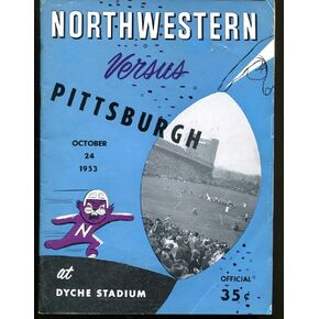 1953 Northwestern v Pitt Football Program Ex - College Programs in Saudi Arabia