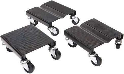 Anti-Slip Snowmobile Sled Dolly Set of 3 1500 Lbs Load Capacity System Snow Mobile Plow Moving Rollers Dollies Movers, Black in Saudi Arabia