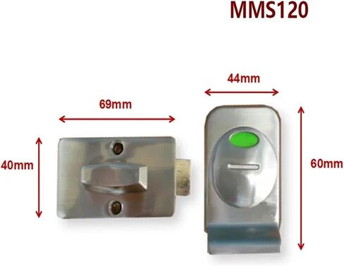 مقبض قفل الباب ل WC Toipting Room Accessories حمامات الحمام حمام الأماكن العامة للأجهزة Rarelock MS120 1PCS (MMS120) in Saudi Arabia