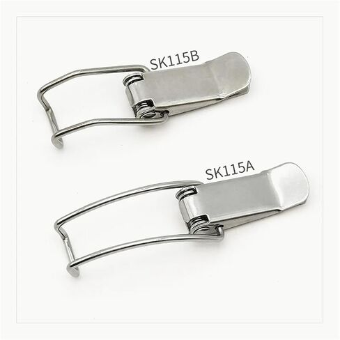 Stainless Steel Tool Box HASP Wooden Box Advertising Box Spring Hasp Flat Mouth Buckle 1Pcs(SK115B Iron) in Saudi Arabia