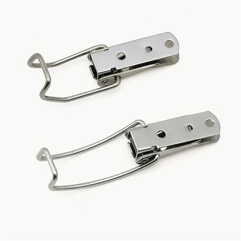 Stainless Steel Tool Box HASP Wooden Box Advertising Box Spring Hasp Flat Mouth Buckle 1Pcs(SK115B Iron) in Saudi Arabia