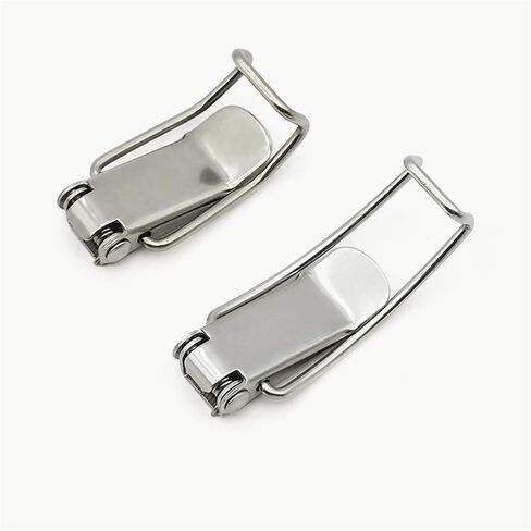 Stainless Steel Tool Box HASP Wooden Box Advertising Box Spring Hasp Flat Mouth Buckle 1Pcs(SK115B Iron) in Saudi Arabia