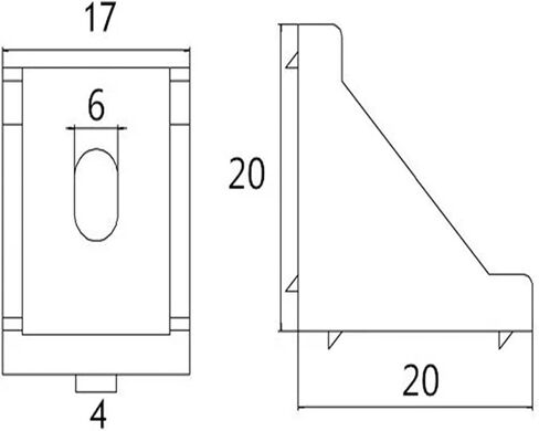 2pcs 2020 ملحقات قوس زاوية الألومنيوم 20x20 L شكل موصل زاوية اليمنى استخدم 2020 ملف تعريف الألومنيوم الصناعي in Saudi Arabia
