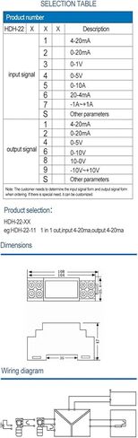 1 في 1 Out Confler Converter عزل 4-20MA 0-10 فولت 1-5 فولت مستشعر الجهد العالي الإدخال (الإخراج 20-0MA) in Kuwait