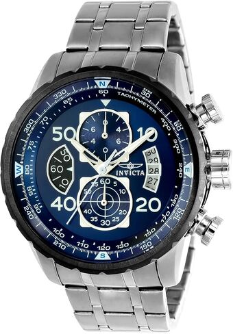 Invicta Men's 22970 Aviator Analog Display Quartz Silver Watch in Saudi Arabia