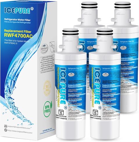 ICEPURE PRO ADQ74793501 NSF401&473&42 بديل معتمد LT1000P Kenmore Elite 46 9980، ADQ747935 LT1000PC LT1000 MDJ64844601 ADQ74793502 LMXS28626S LFXS26973S فلتر مياه الثلاجة، 4 عبوات in Kuwait