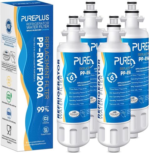 PUREPLUS 9690 Replacement for kenmore Elite 469690 LG LT700P RFC 1200A ADQ36006102 ADQ36006101 LFX28968ST RWF1052 RWF1200A LFXS29626S LFXS30766S LFX31925ST LFX31945ST Refrigerator Water Filter, 4Pack in Saudi Arabia