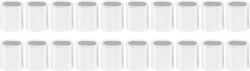 AQXREIGHT 100PCS الألومنيوم الزوارق الفولاذية حبل C SLEEVE OVAL 1 ثقب المشبك Chuck M4 AL6063 الألومنيوم الفيروليومومنيوم الأمري in Saudi Arabia