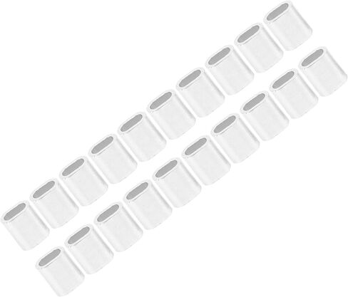 AQXREIGHT 100PCS الألومنيوم الزوارق الفولاذية حبل C SLEEVE OVAL 1 ثقب المشبك Chuck M4 AL6063 الألومنيوم الفيروليومومنيوم الأمري in Saudi Arabia