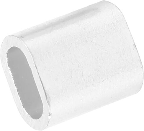 AQXREIGHT 100PCS الألومنيوم الزوارق الفولاذية حبل C SLEEVE OVAL 1 ثقب المشبك Chuck M4 AL6063 الألومنيوم الفيروليومومنيوم الأمري in Saudi Arabia
