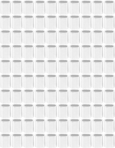 AQXREIGHT 100PCS الألومنيوم الزوارق الفولاذية حبل C SLEEVE OVAL 1 ثقب المشبك Chuck M4 AL6063 الألومنيوم الفيروليومومنيوم الأمري in Saudi Arabia