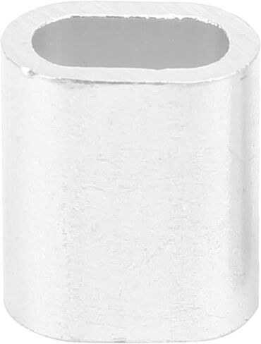 AQXREIGHT 100PCS الألومنيوم الزوارق الفولاذية حبل C SLEEVE OVAL 1 ثقب المشبك Chuck M4 AL6063 الألومنيوم الفيروليومومنيوم الأمري in Saudi Arabia