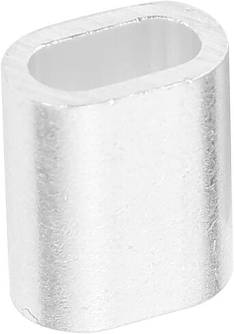 AQXREIGHT 100PCS الألومنيوم الزوارق الفولاذية حبل C SLEEVE OVAL 1 ثقب المشبك Chuck M4 AL6063 الألومنيوم الفيروليومومنيوم الأمري in Saudi Arabia