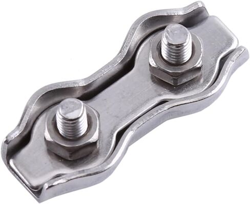 M3 سلك الفولاذ المقاوم للصدأ حبل الحبل قبضة المشابك الفلسفة متينة الفضة 10pcs 3mm in Kuwait