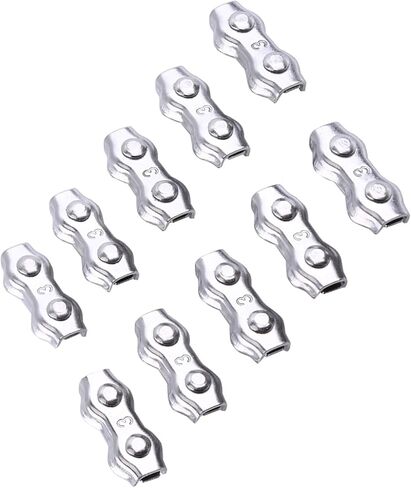 M3 سلك الفولاذ المقاوم للصدأ حبل الحبل قبضة المشابك الفلسفة متينة الفضة 10pcs 3mm in Kuwait