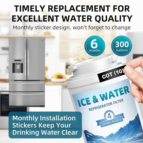 EDR4RXD1 UKF8001 Water Filter Compatible with Every-Drop Filter 4, Replace Whirl-pool Maytag Kitchen-aid Ukf8001axx-200, Hdx Fmm-2, Whr4rxd1, Water Filter 3-Pack QWFIZ in Saudi Arabia